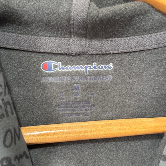 Champion Men's Dark Gray Logo Hoodie - Picture 3 of 5